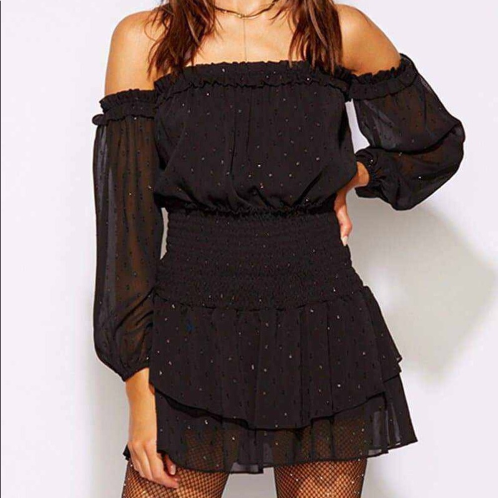 NWT Blue Life Ballerina Romper Black S